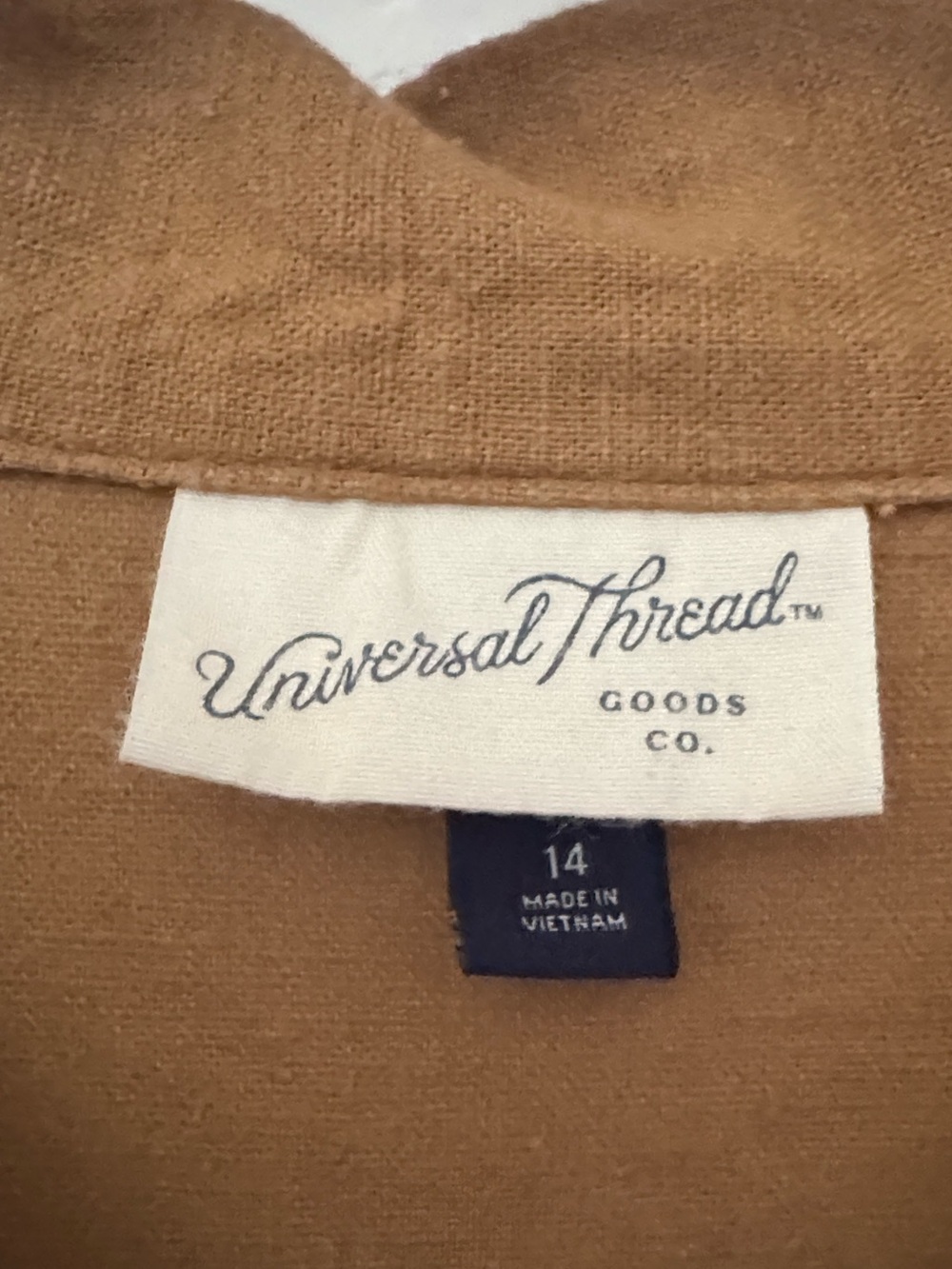 Universal Thread Utility Romper in Warm Camel Brown Used - Picture 5 of 5
